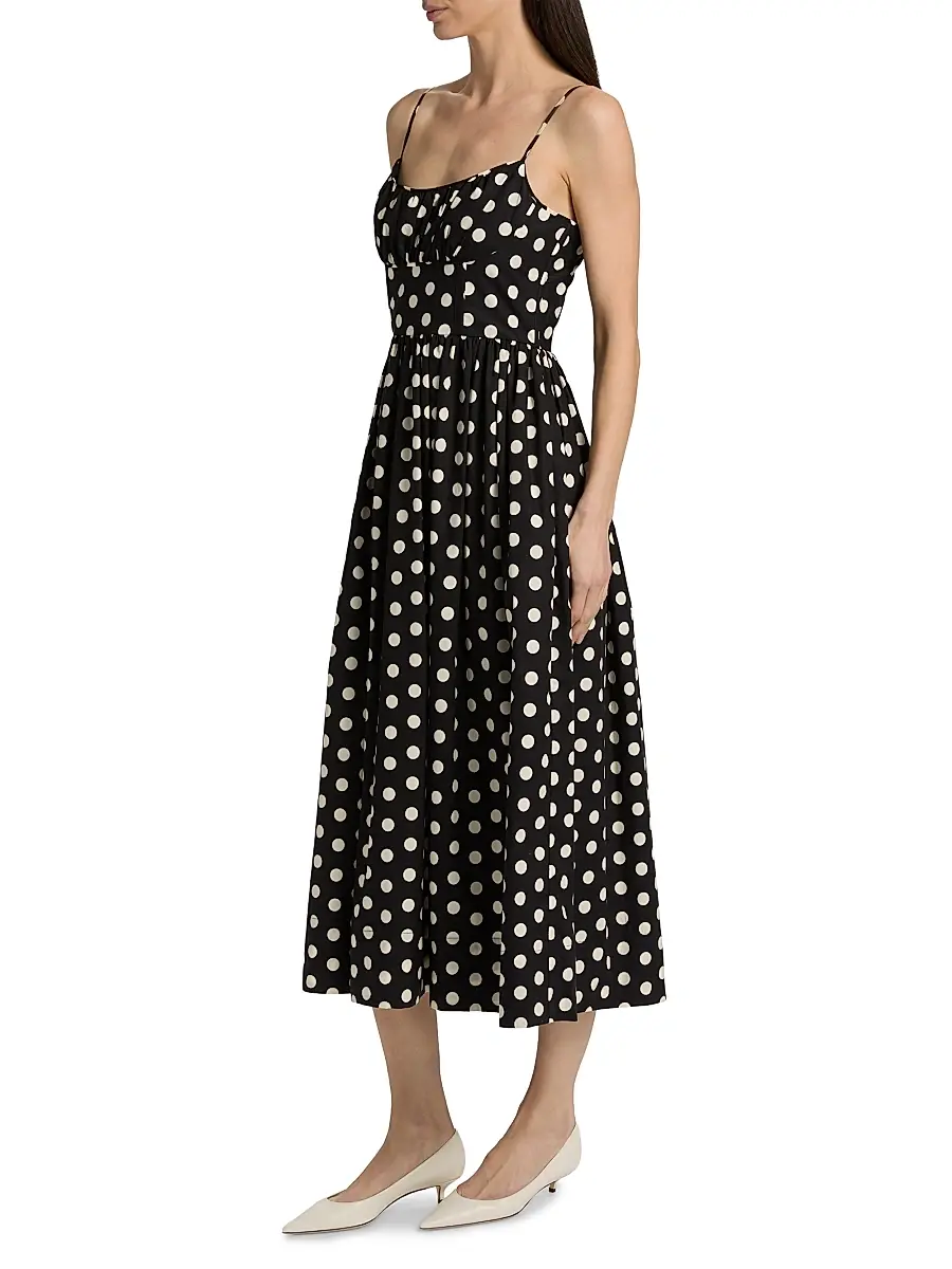 Cara Cara Women's Alba Polka Dot Midi-Dress - Joelle Dot Black | Thumbnail 4 Cara Cara Women's Alba Polka Dot Midi-Dress - Joelle Dot Black | Thumbnail 4