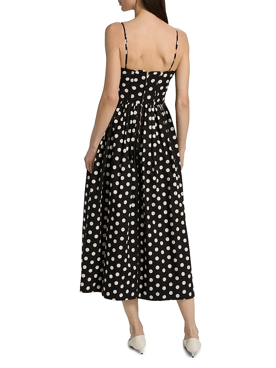 Cara Cara Women's Alba Polka Dot Midi-Dress - Joelle Dot Black | Thumbnail 5 Cara Cara Women's Alba Polka Dot Midi-Dress - Joelle Dot Black | Thumbnail 5