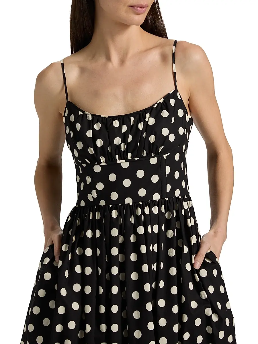 Cara Cara Women's Alba Polka Dot Midi-Dress - Joelle Dot Black | Thumbnail 6 Cara Cara Women's Alba Polka Dot Midi-Dress - Joelle Dot Black | Thumbnail 6