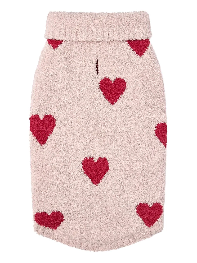 Barefoot Dreams Cozychic Heart Print Pet Sweater