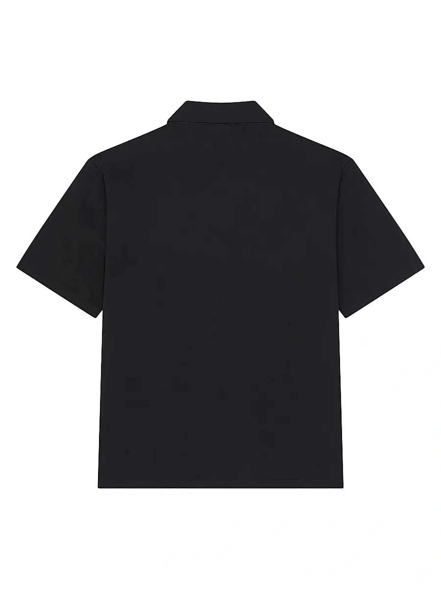 Givenchy Men's Embellished Shirt in Cotton Knit - Black | Thumbnail 2 Givenchy Men's Embellished Shirt in Cotton Knit - Black | Thumbnail 2