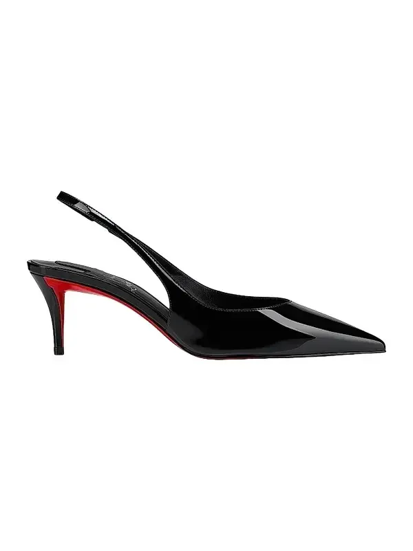 Women's Miss Z Patent Calf Leather 60MM Slingback Pumps Women's Miss Z Patent Calf Leather 60MM Slingback Pumps