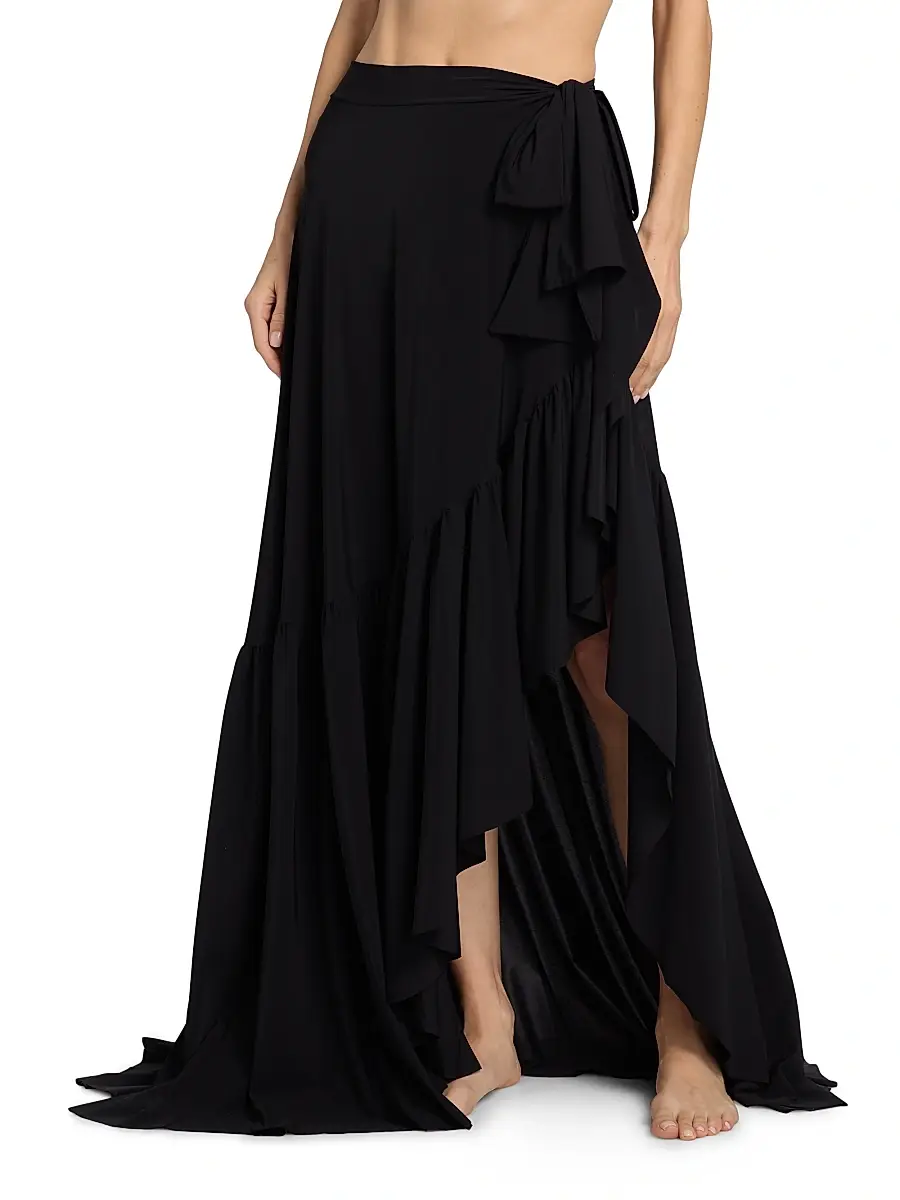 Chiara Boni La Petite Robe Women's Iggy Ruffle Wrap Maxi Sarong | Thumbnail 3