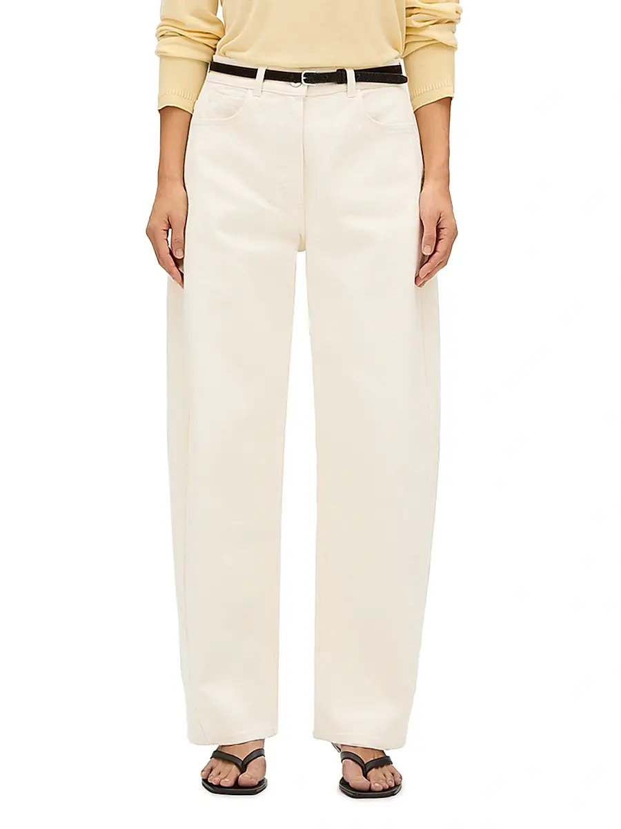 Another Tomorrow Women's Denim Curved Pants | Thumbnail 2 Another Tomorrow Women's Denim Curved Pants | Thumbnail 2