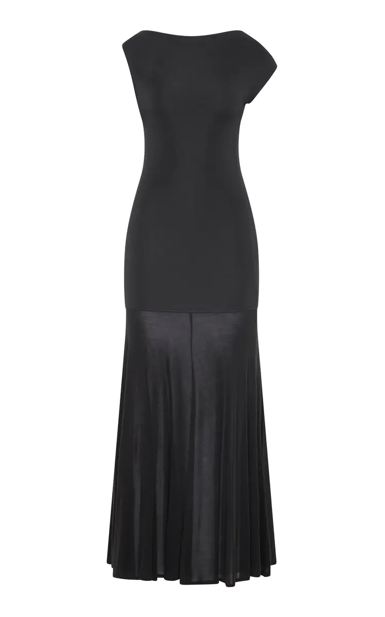 Circle Hem Jersey Maxi Dress