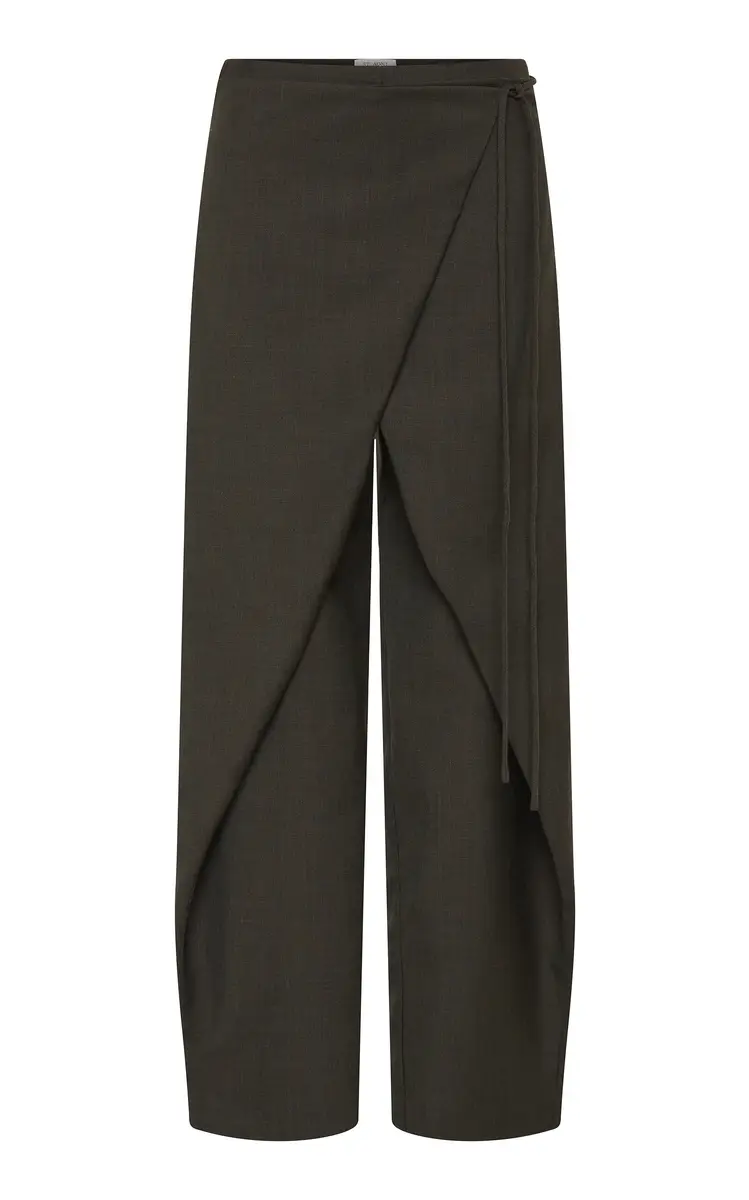 St. Agni Wrap Rouleau Wool-Blend Wide-Leg Pants | Image 1 St. Agni Wrap Rouleau Wool-Blend Wide-Leg Pants | Image 1