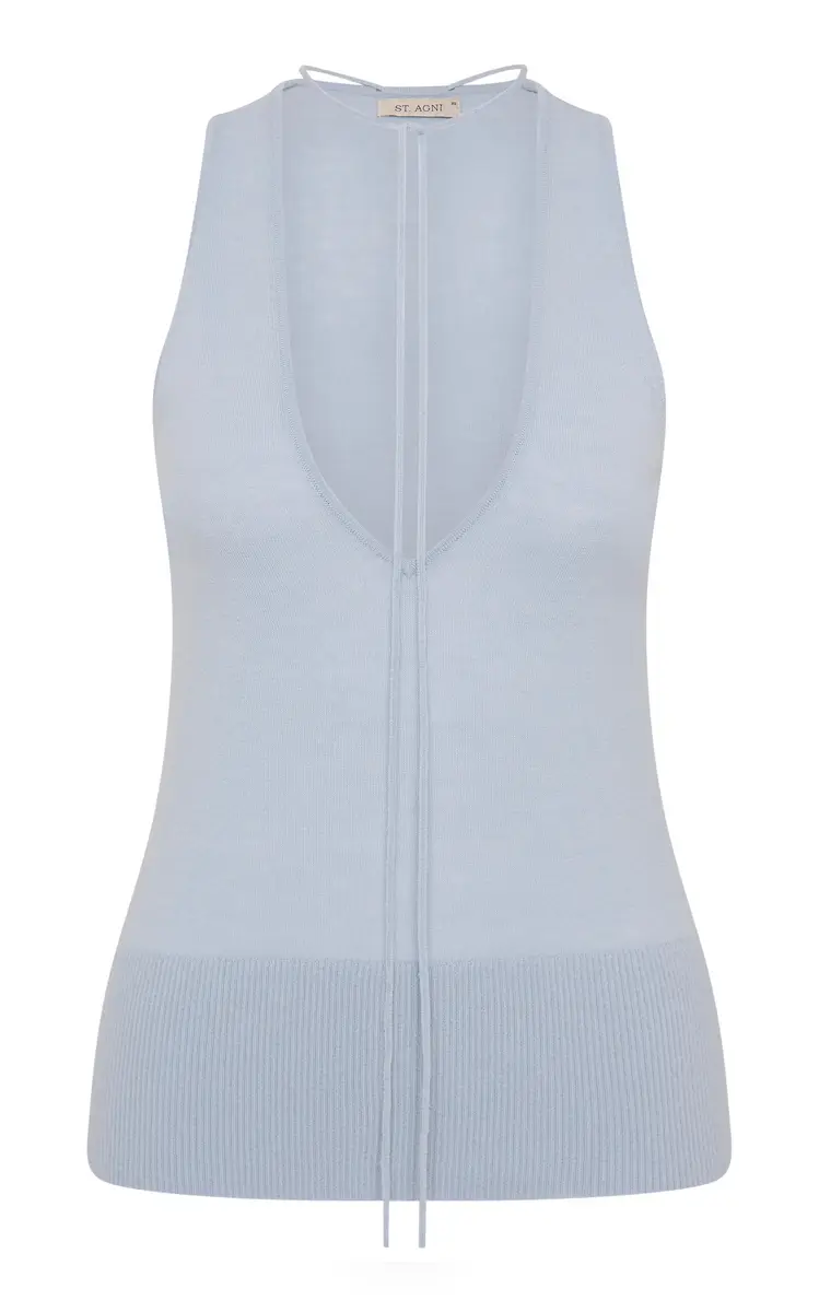 Plunge Knit Tie Top Plunge Knit Tie Top