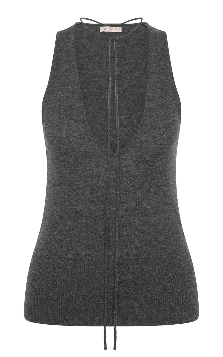Plunge Knit Tie Top Plunge Knit Tie Top