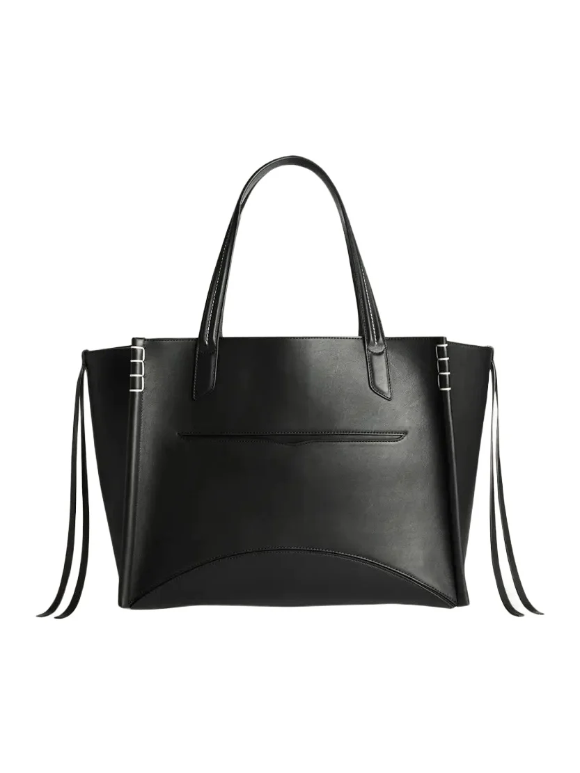 Loafer Cabas Stitched Smooth Leather Tote Bag Loafer Cabas Stitched Smooth Leather Tote Bag