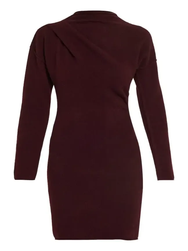 Helmut Lang Slouchy Wool-Blend Mini Sweater Dress