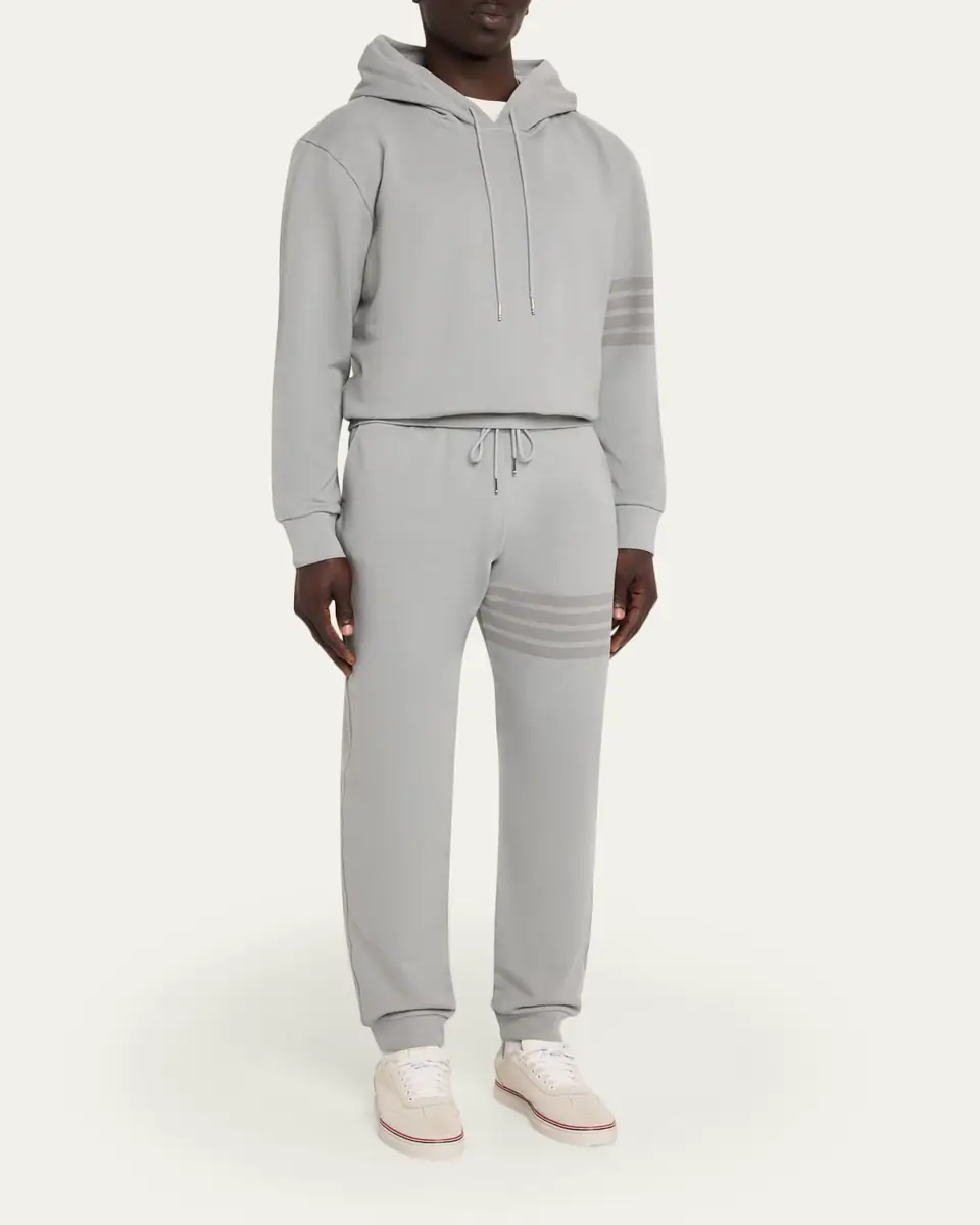 Thom Browne Men's 4-Bar Cotton Hoodie | Thumbnail 2 Thom Browne Men's 4-Bar Cotton Hoodie | Thumbnail 2