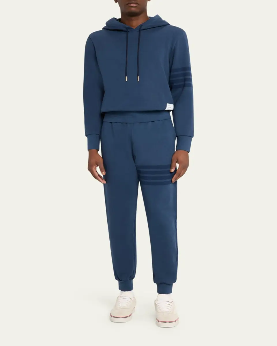 Thom Browne Men's 4-Bar Cotton Hoodie | Thumbnail 6 Thom Browne Men's 4-Bar Cotton Hoodie | Thumbnail 6