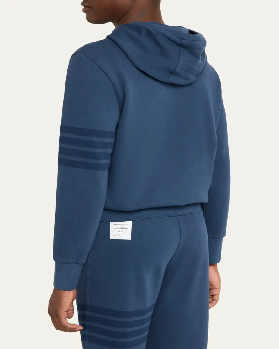 Thom Browne Men's 4-Bar Cotton Hoodie | Thumbnail 7 Thom Browne Men's 4-Bar Cotton Hoodie | Thumbnail 7