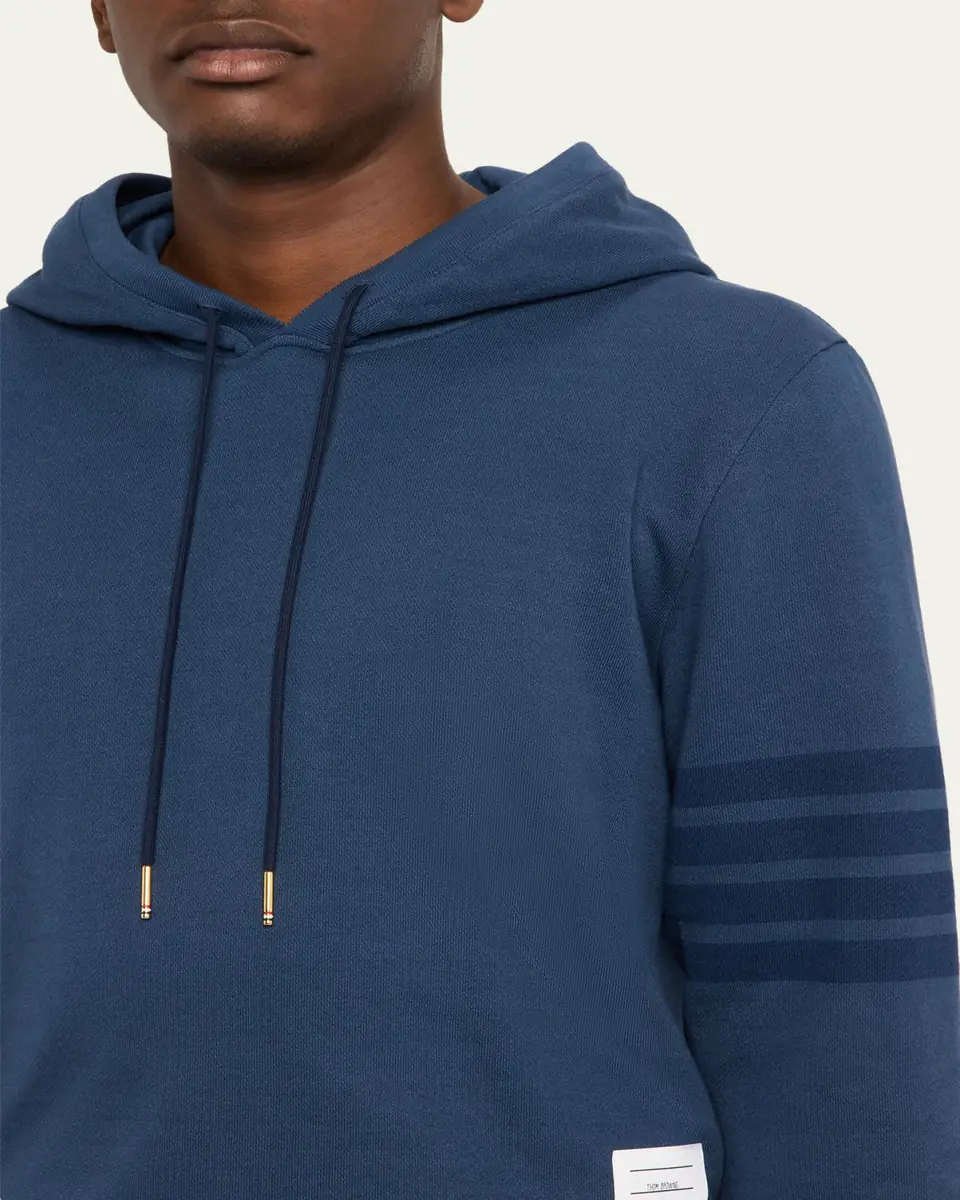 Thom Browne Men's 4-Bar Cotton Hoodie | Thumbnail 9 Thom Browne Men's 4-Bar Cotton Hoodie | Thumbnail 9