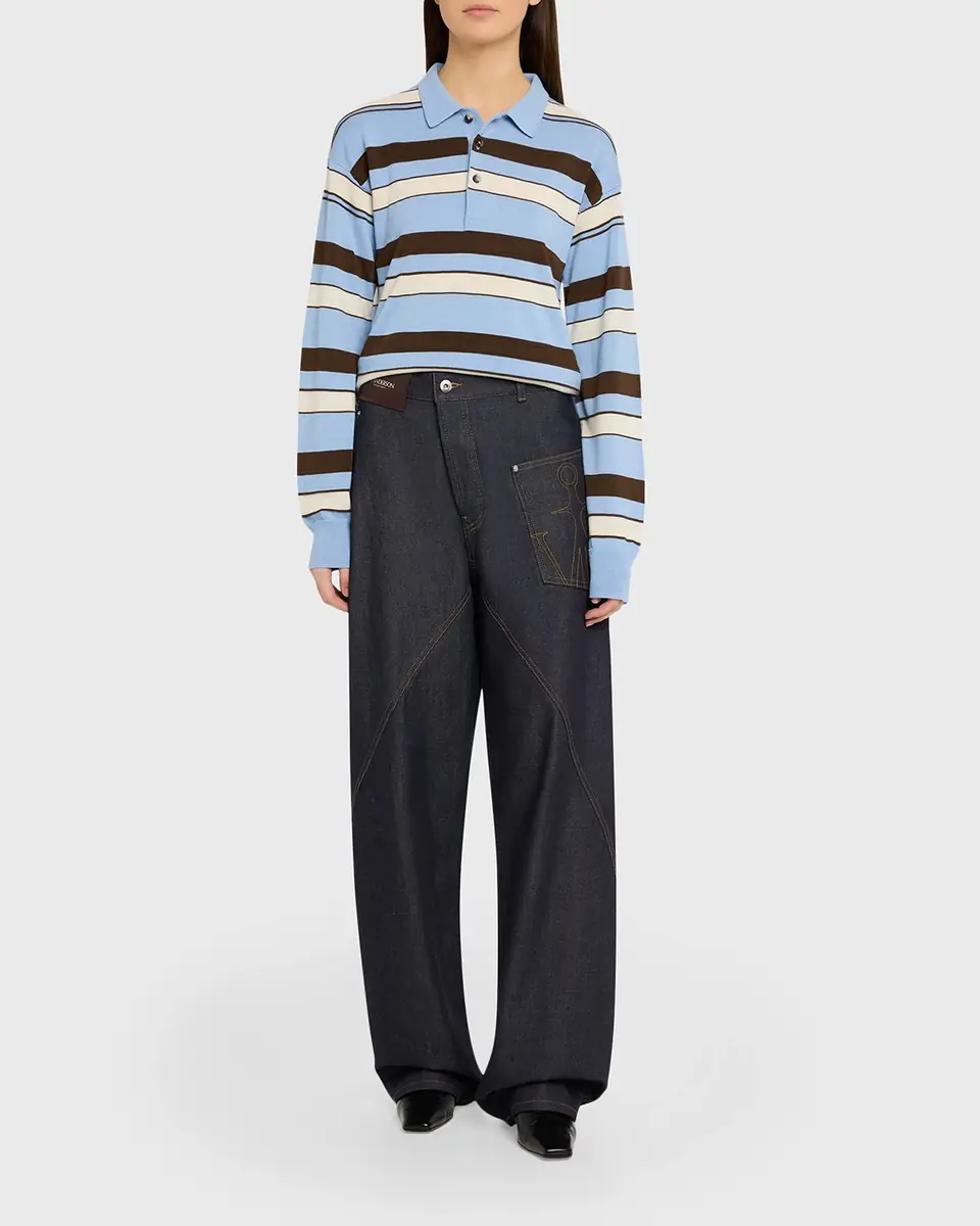 JW Anderson Striped Knit Rugby Polo Shirt | Thumbnail 6