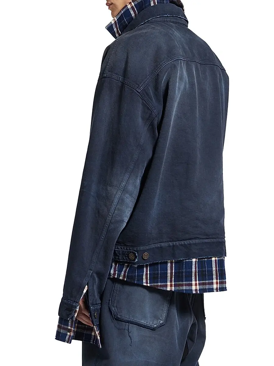 Balenciaga Men's Patched Denim Jacket | Thumbnail 5 Balenciaga Men's Patched Denim Jacket | Thumbnail 5