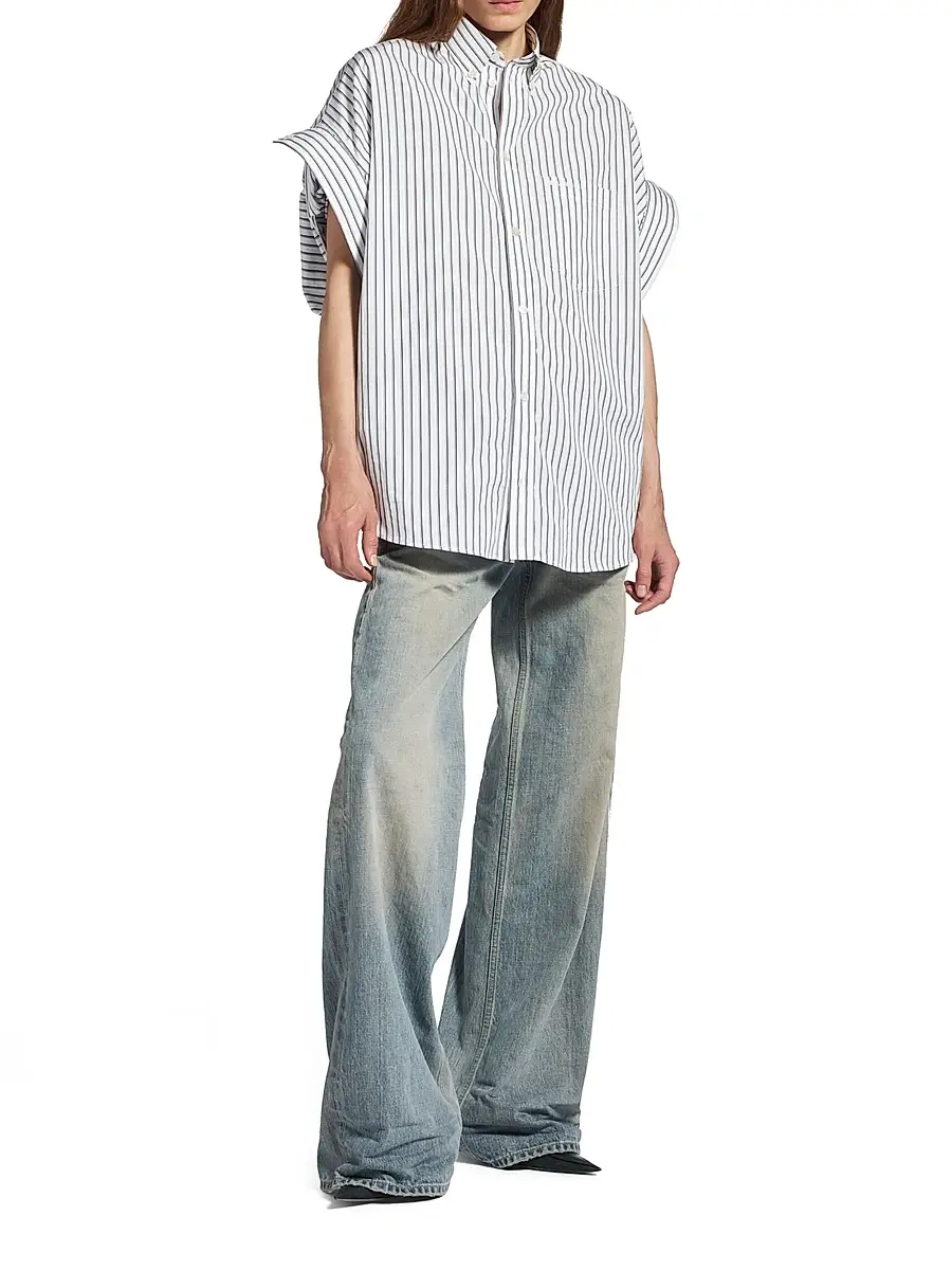 Balenciaga Women's Tucked Sleeve Shirt | Thumbnail 2 Balenciaga Women's Tucked Sleeve Shirt | Thumbnail 2