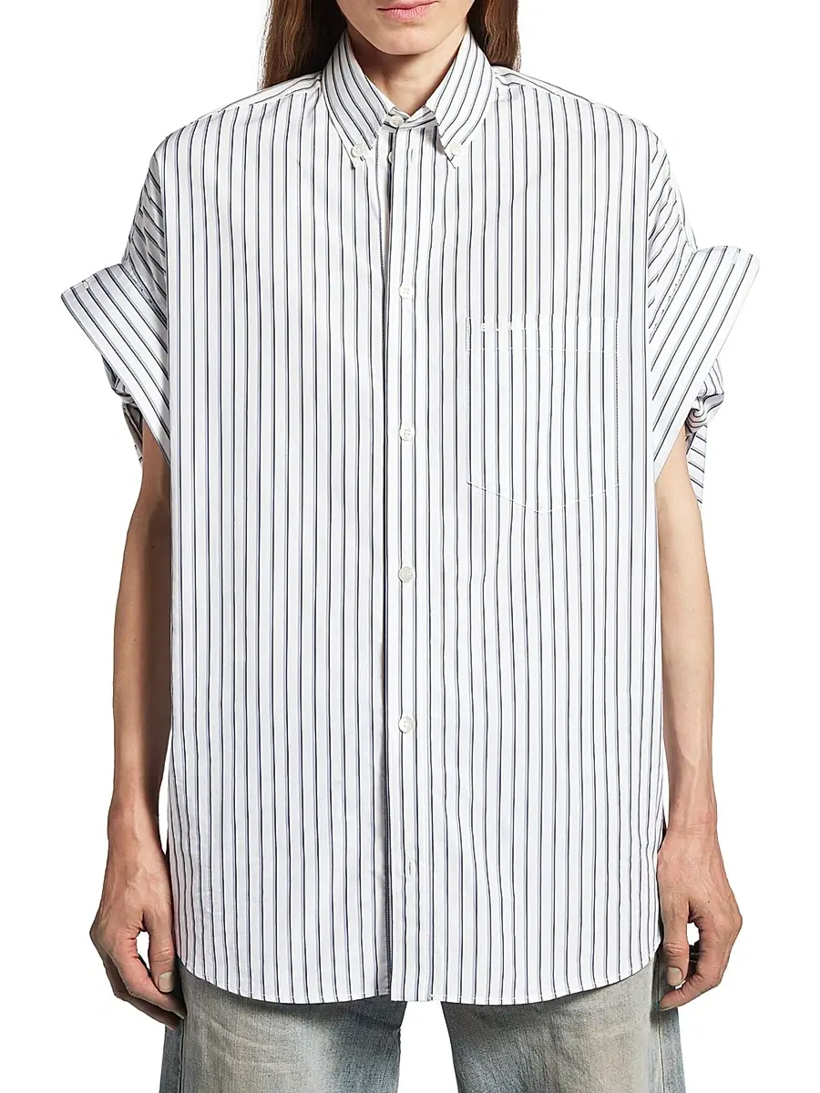 Balenciaga Women's Tucked Sleeve Shirt | Thumbnail 7 Balenciaga Women's Tucked Sleeve Shirt | Thumbnail 7