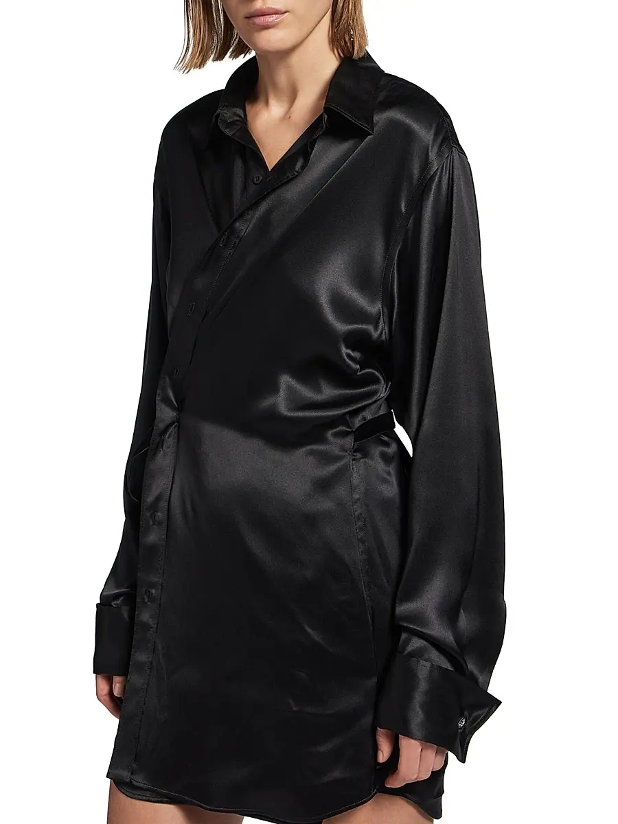Balenciaga Women's Wrap Dress - Black | Thumbnail 3 Balenciaga Women's Wrap Dress - Black | Thumbnail 3