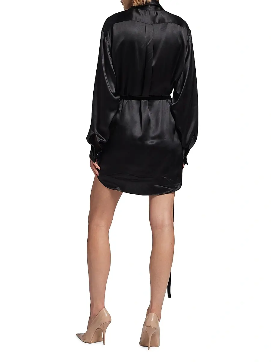 Balenciaga Women's Wrap Dress - Black | Thumbnail 5 Balenciaga Women's Wrap Dress - Black | Thumbnail 5
