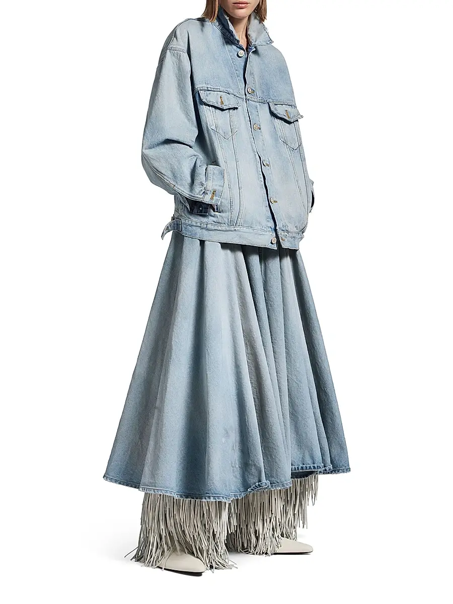 Balenciaga Women's Godet Maxi Skirt | Thumbnail 6 Balenciaga Women's Godet Maxi Skirt | Thumbnail 6