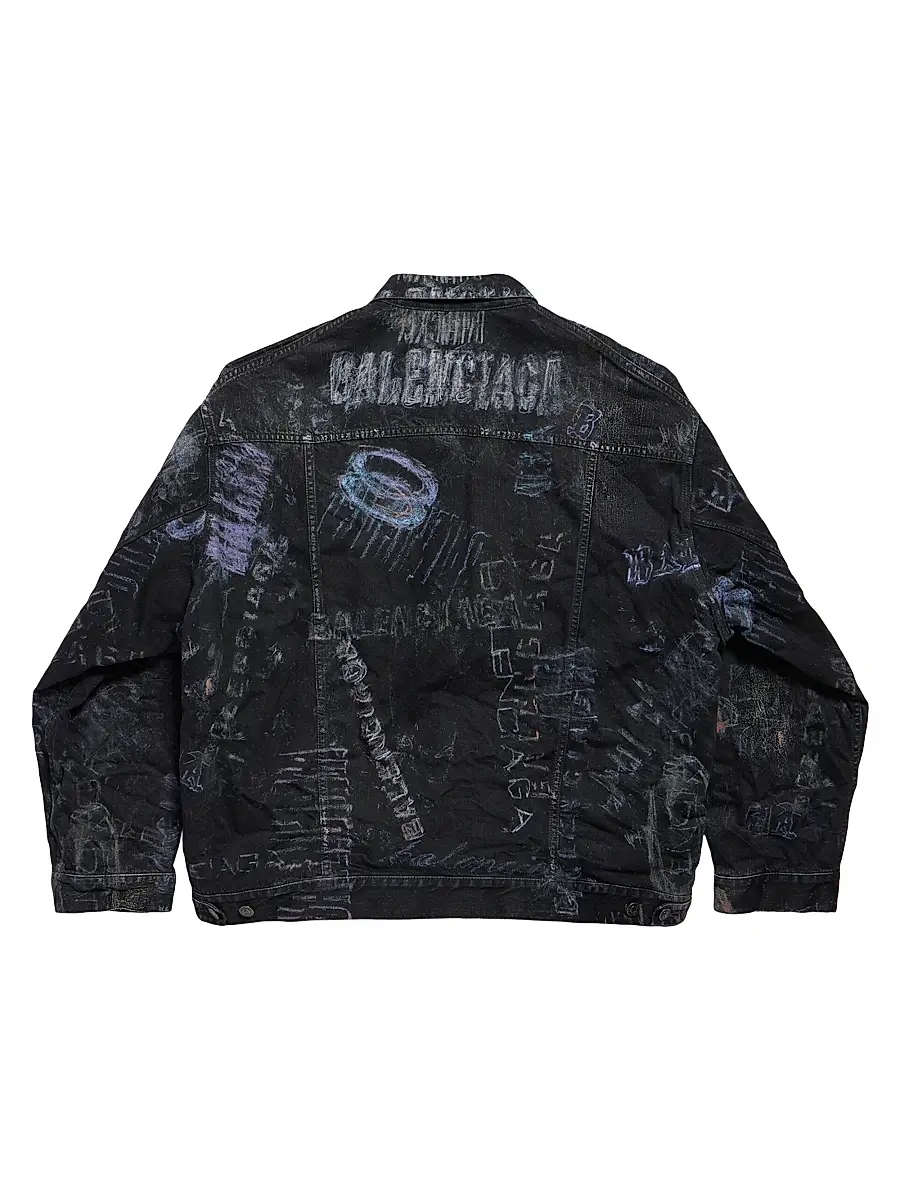 Balenciaga Men's Oversized Jacket - Black Fade Out | Thumbnail 2