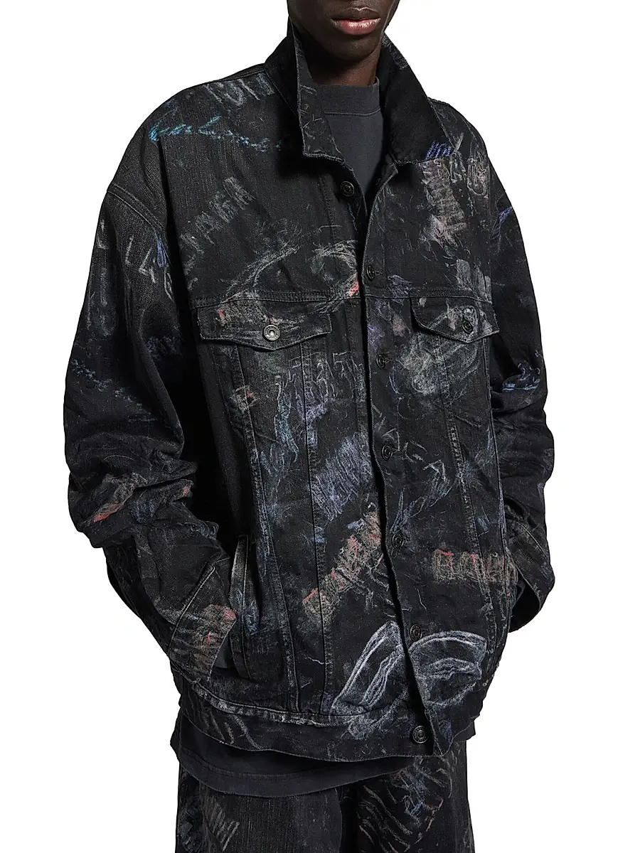 Balenciaga Men's Oversized Jacket - Black Fade Out | Thumbnail 3