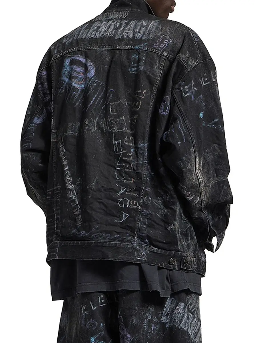 Balenciaga Men's Oversized Jacket - Black Fade Out | Thumbnail 4