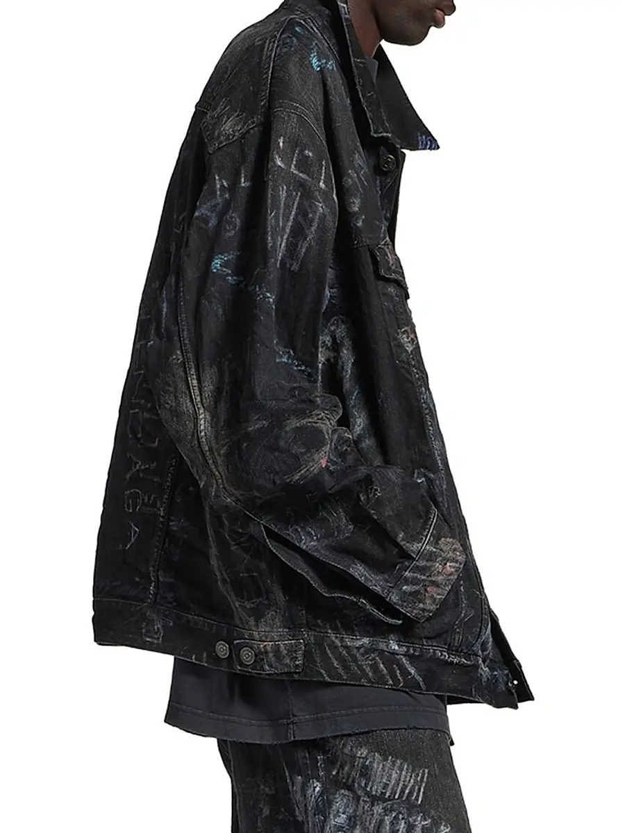 Balenciaga Men's Oversized Jacket - Black Fade Out | Thumbnail 5