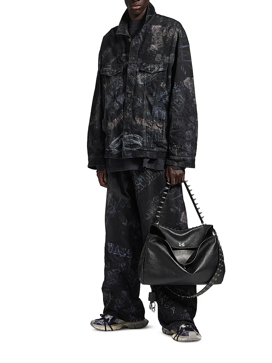 Balenciaga Men's Oversized Jacket - Black Fade Out | Thumbnail 7