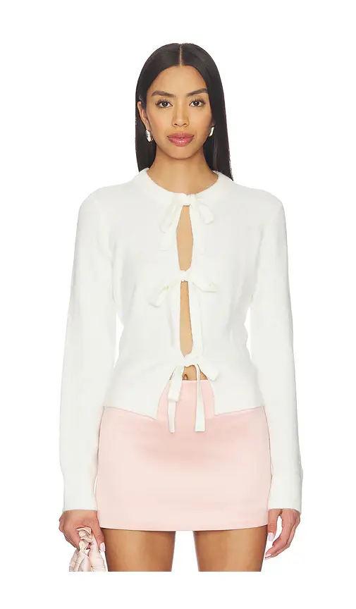 MAJORELLE Neera Bow Tie Cardigan
