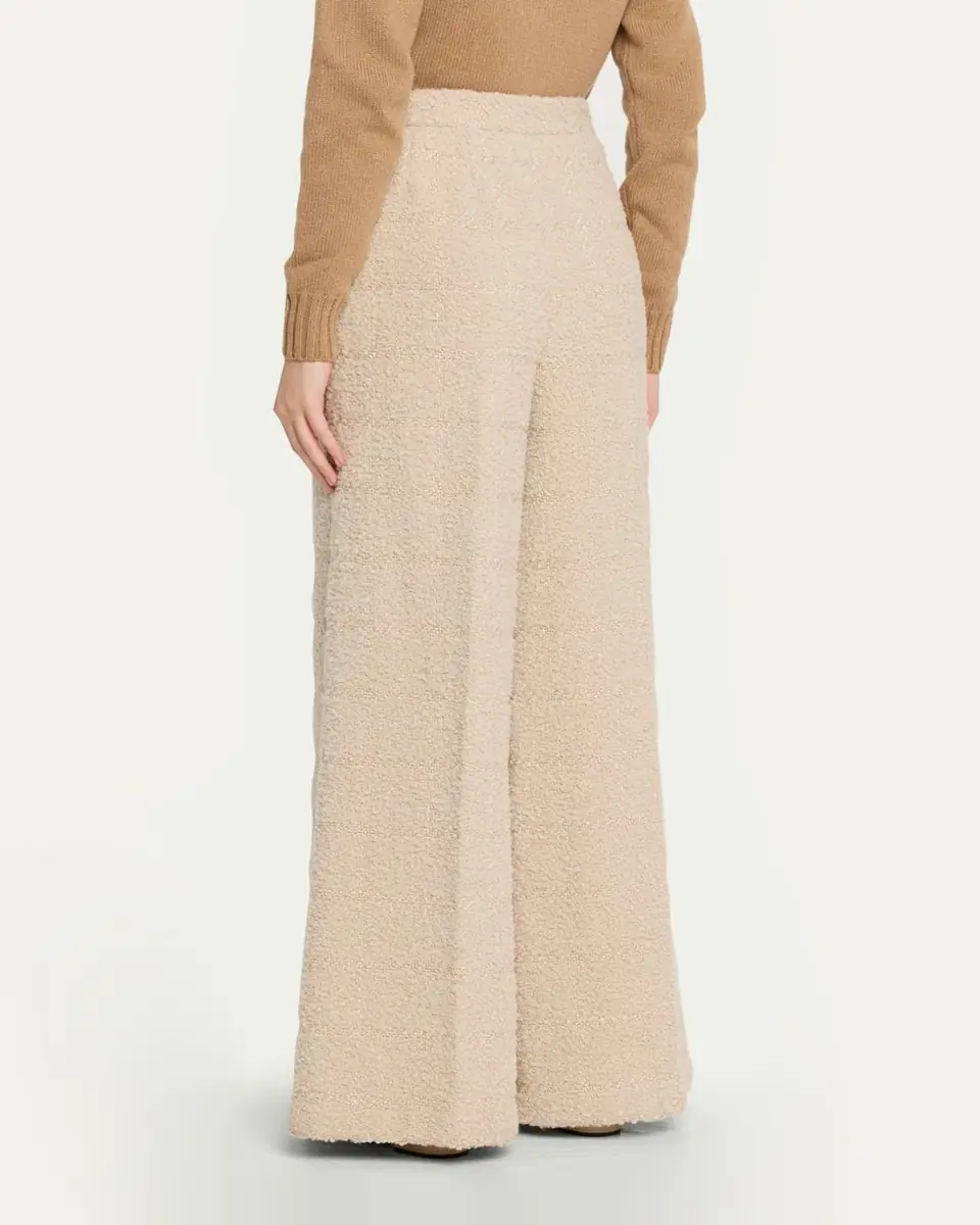 Loro Piana Horst Pleated Boucle Wide-Leg Trousers | Thumbnail 3 Loro Piana Horst Pleated Boucle Wide-Leg Trousers | Thumbnail 3