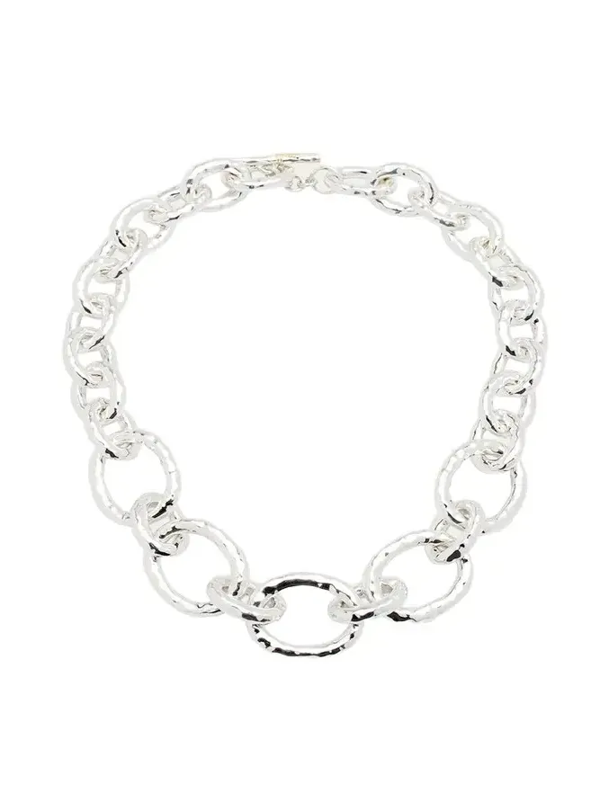 Ippolita Short Hammered Bastille Necklace in Sterling Silver
