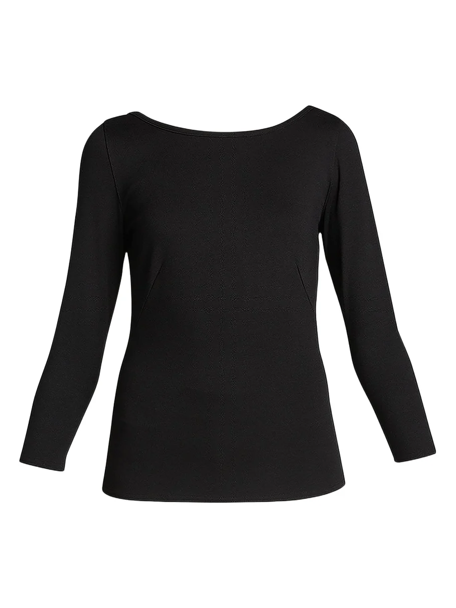 Akris punto Three-Quarter-Sleeve Jersey Top