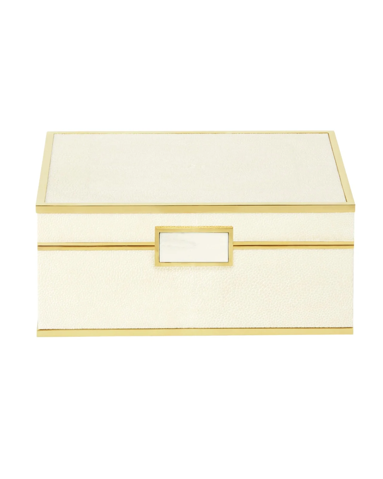 Embossed Faux Shagreen Jewelry Box