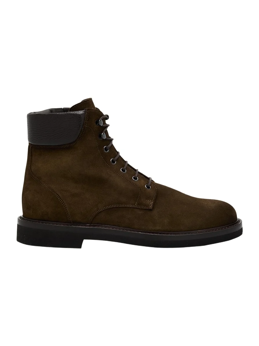 Bergdorf Goodman Men's Waterproof Suede Side Zip Lace-Up Boots
