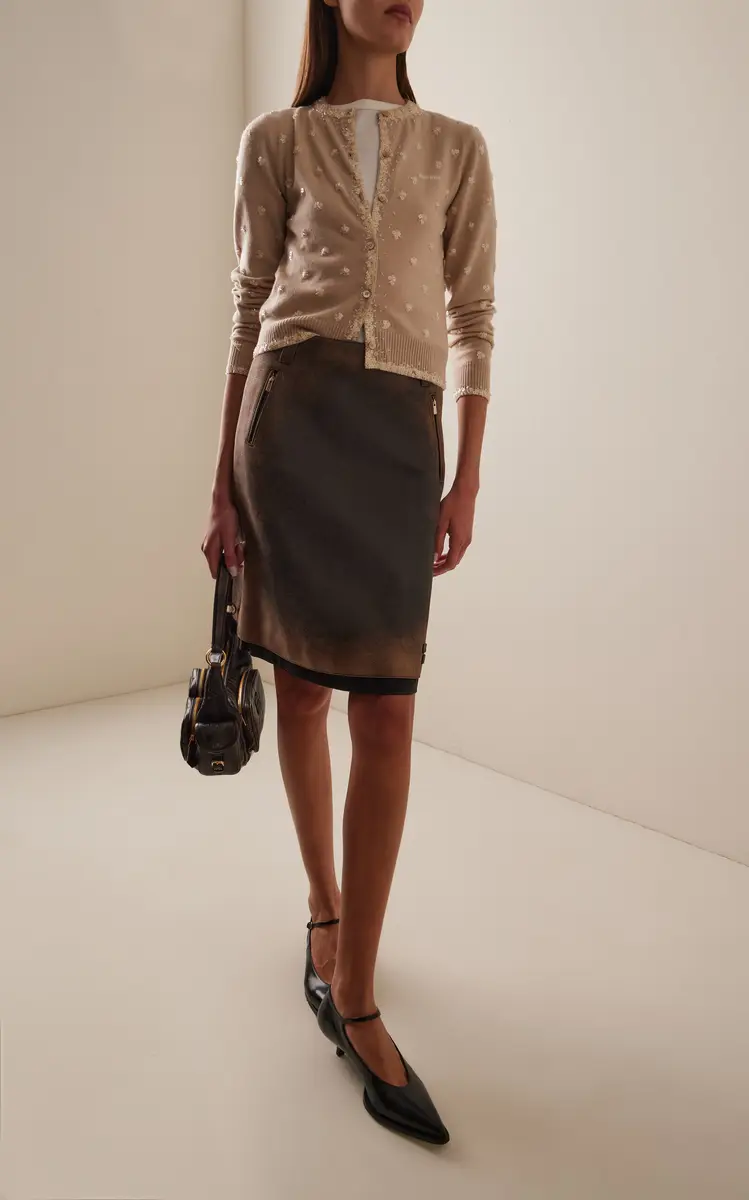 Miu Miu Embellished Cashmere Cardigan | Thumbnail 2 Miu Miu Embellished Cashmere Cardigan | Thumbnail 2