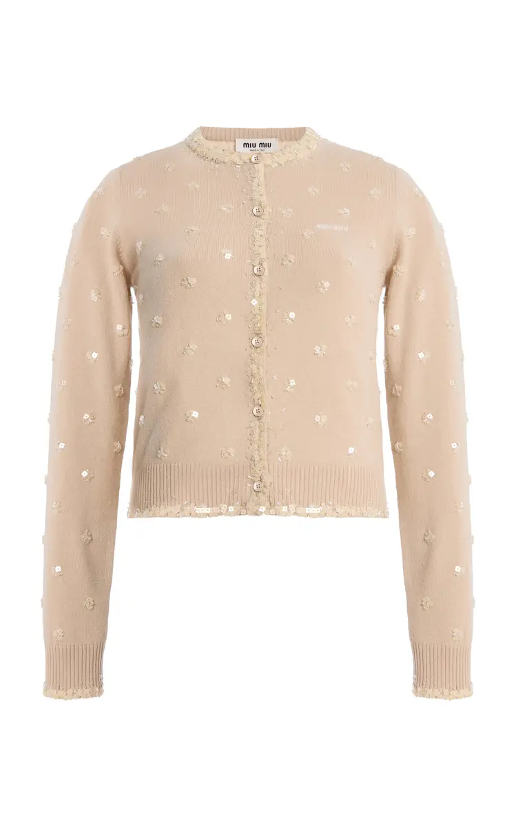 Miu Miu Embellished Cashmere Cardigan | Thumbnail 6 Miu Miu Embellished Cashmere Cardigan | Thumbnail 6