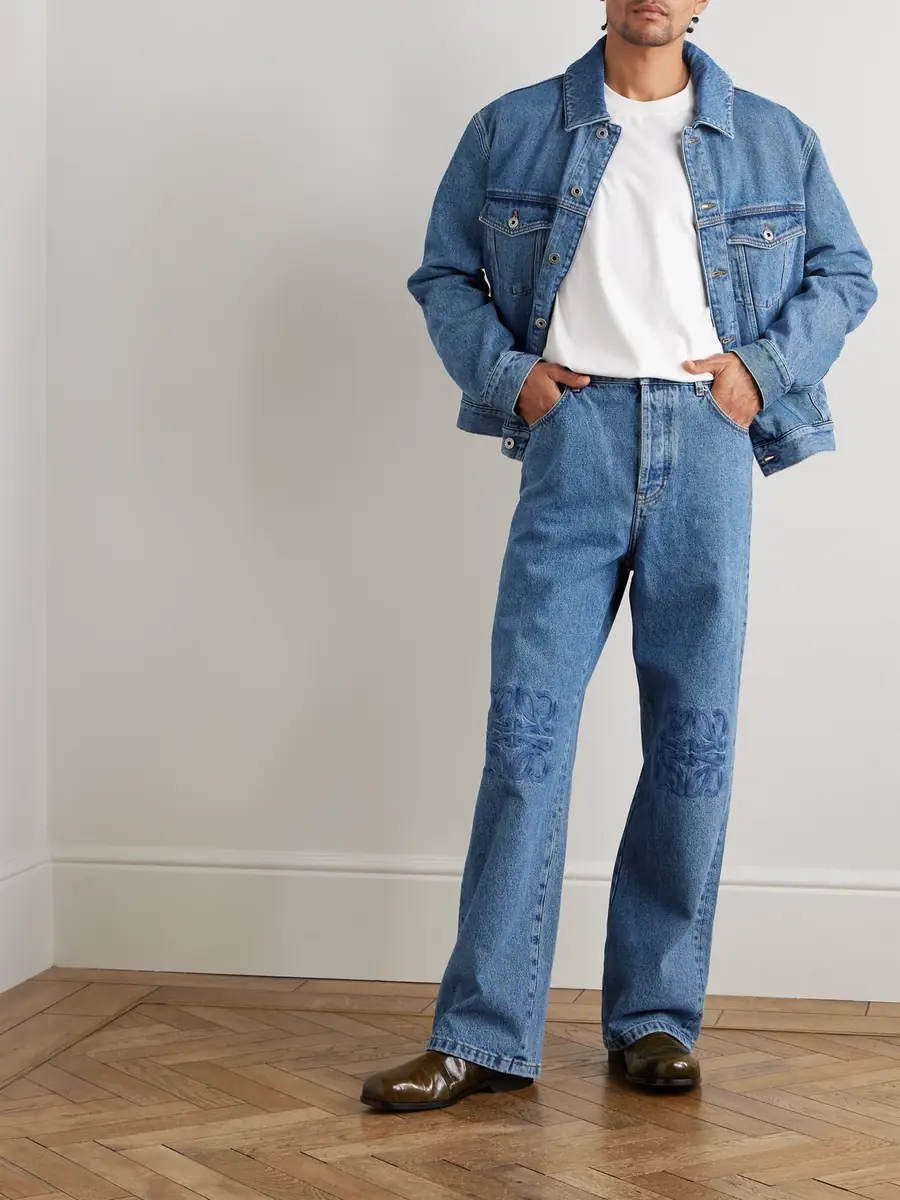 Loewe Anagram Embroidered Denim Jacket - Men | Thumbnail 2 Loewe Anagram Embroidered Denim Jacket - Men | Thumbnail 2