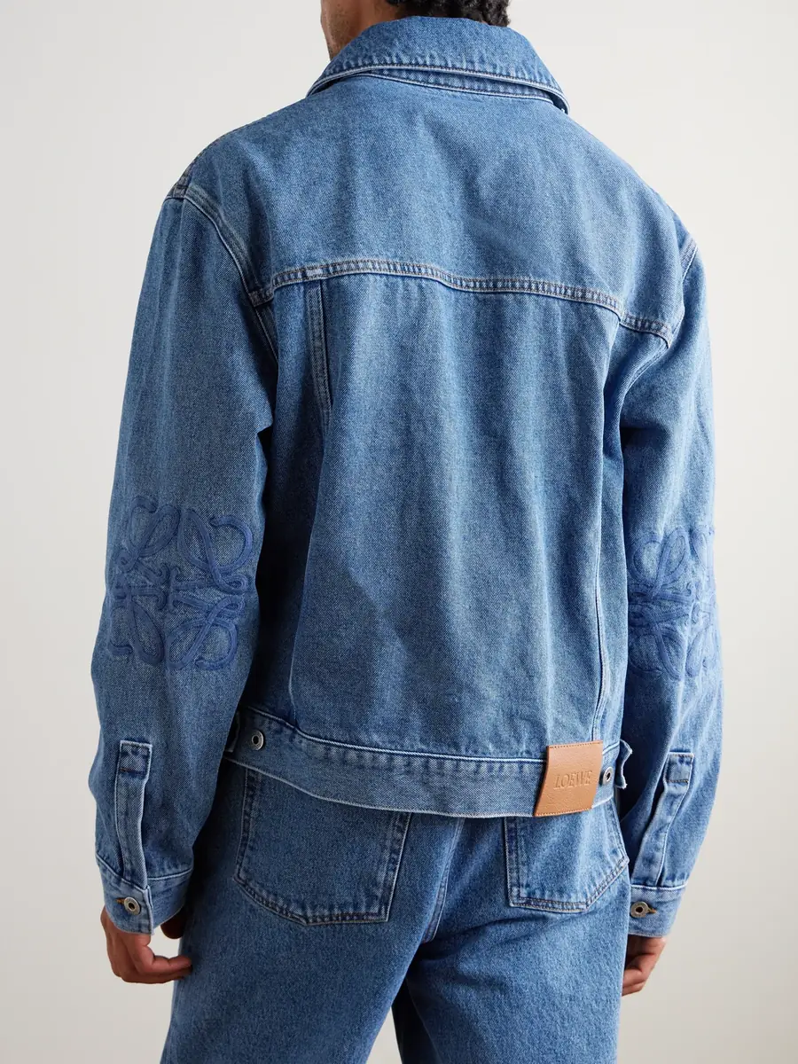 Loewe Anagram Embroidered Denim Jacket - Men | Thumbnail 4 Loewe Anagram Embroidered Denim Jacket - Men | Thumbnail 4