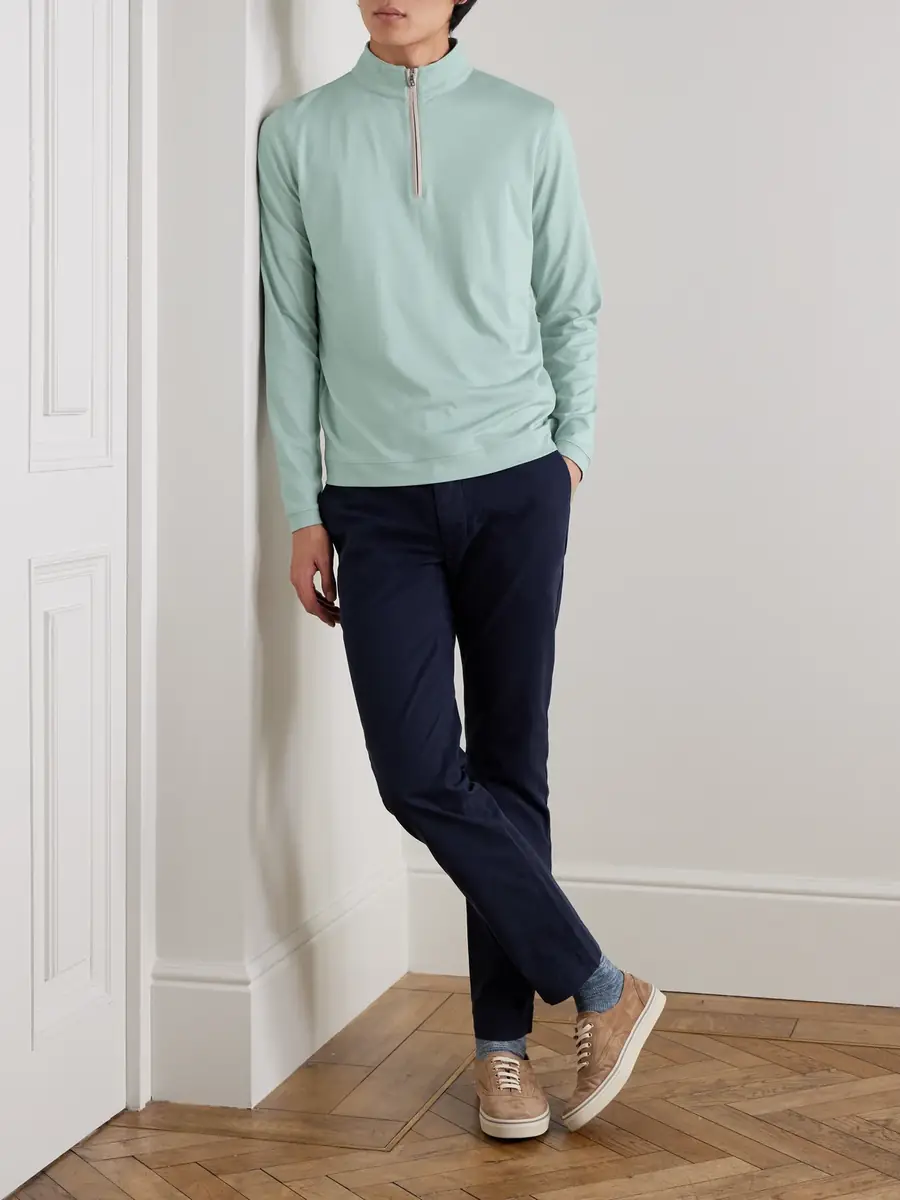 Peter Millar Albatross Piqué Half-Zip Sweater - Men | Thumbnail 2 Peter Millar Albatross Piqué Half-Zip Sweater - Men | Thumbnail 2