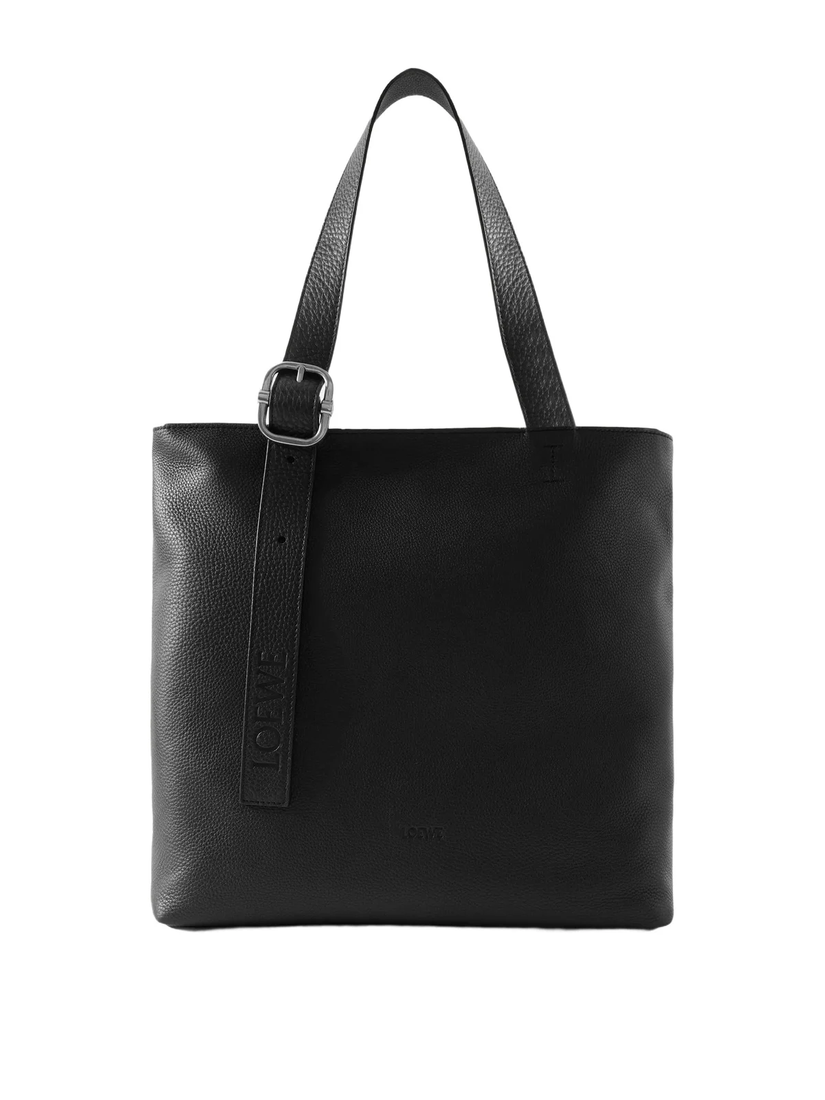 Loewe Loop Logo-Debossed Full-Grain Leather Tote Bag - Men