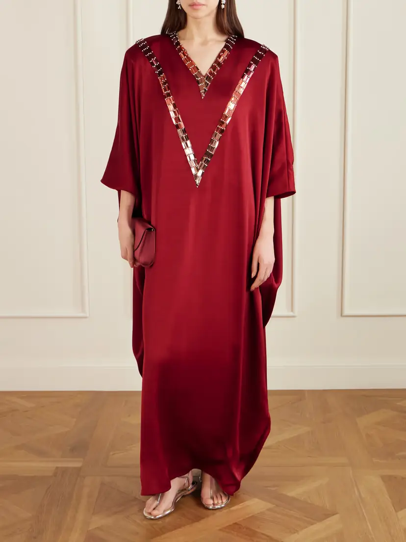 Dima Ayad Embellished Faille Kaftan | Thumbnail 2 Dima Ayad Embellished Faille Kaftan | Thumbnail 2