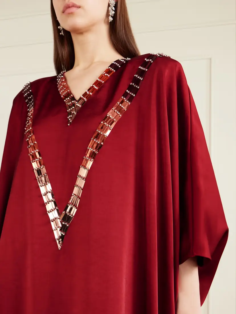 Dima Ayad Embellished Faille Kaftan | Thumbnail 4 Dima Ayad Embellished Faille Kaftan | Thumbnail 4