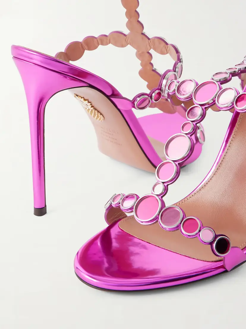 Aquazzura Afterglow 105 Embellished Rubber Sandals | Thumbnail 5