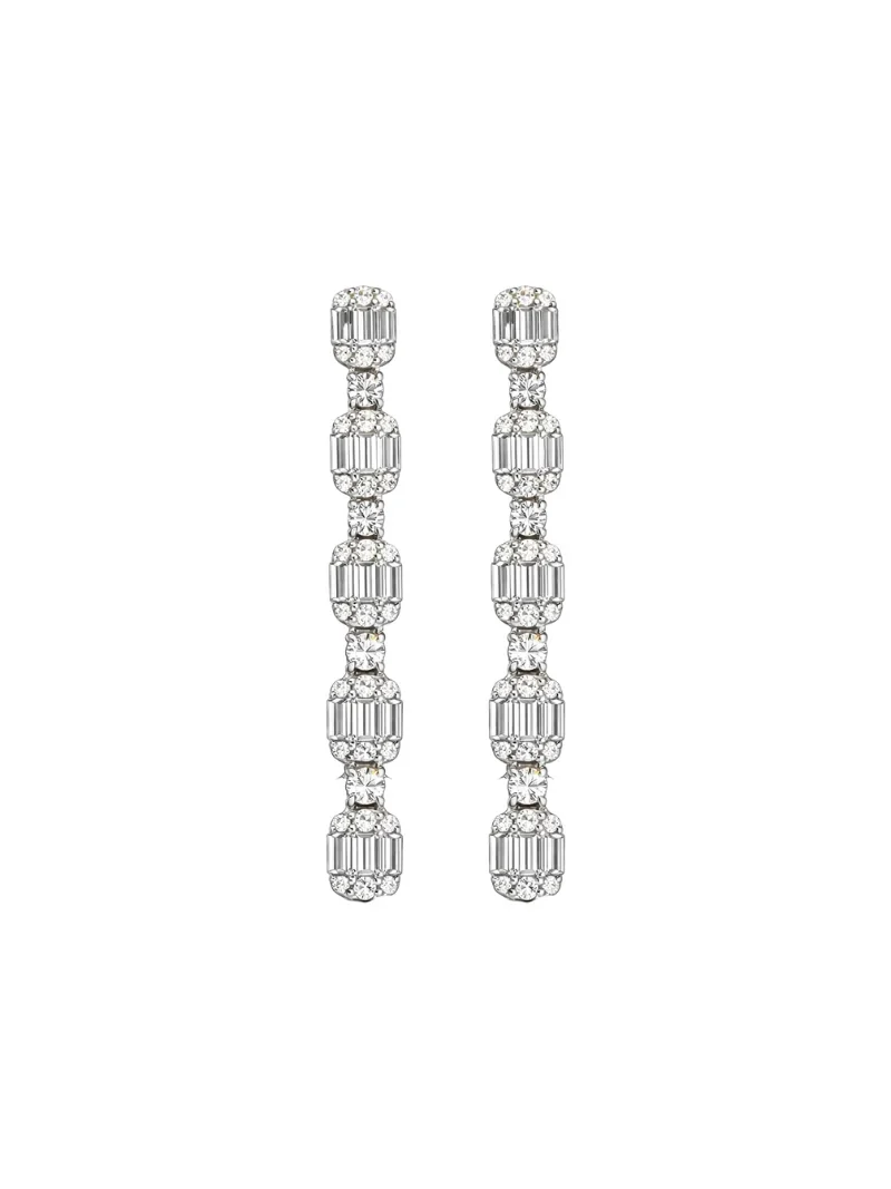 1.00ct Diamond 18K Dangle Drop Gold Earrings