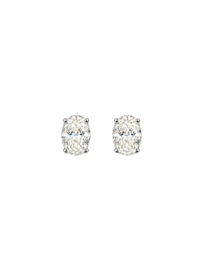 2.00ct Diamond 14K Gold Classic Oval Stud Earrings 2.00ct Diamond 14K Gold Classic Oval Stud Earrings