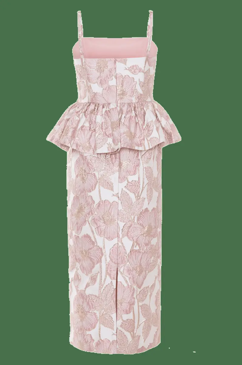 PatBo PETAL JACQUARD PEPLUM MIDI DRESS | Thumbnail 5 PatBo PETAL JACQUARD PEPLUM MIDI DRESS | Thumbnail 5