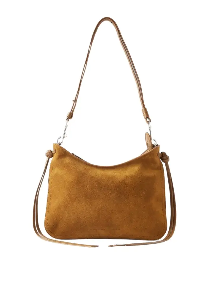 Phoebe Philo Gig small leather-trimmed suede shoulder bag