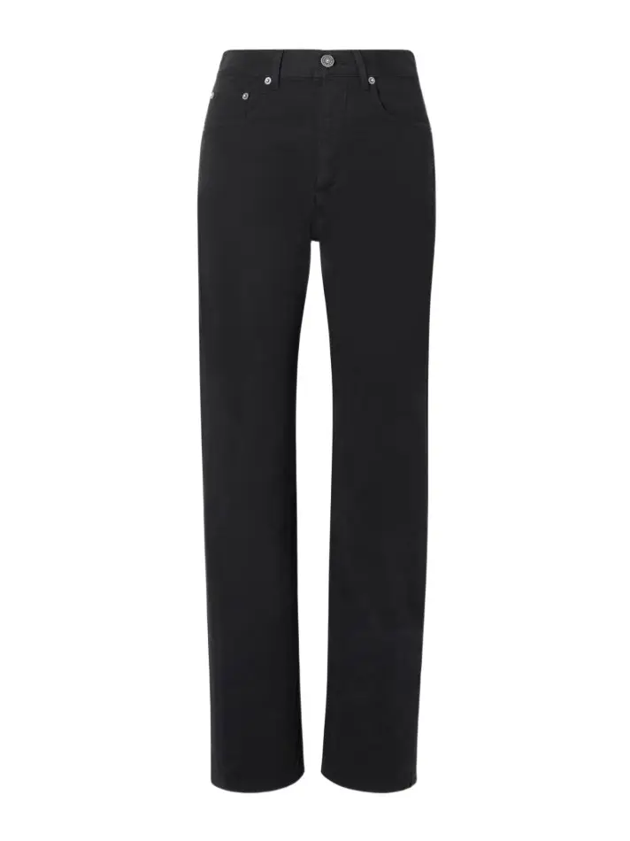 Classic mid-rise straight-leg organic jeans
